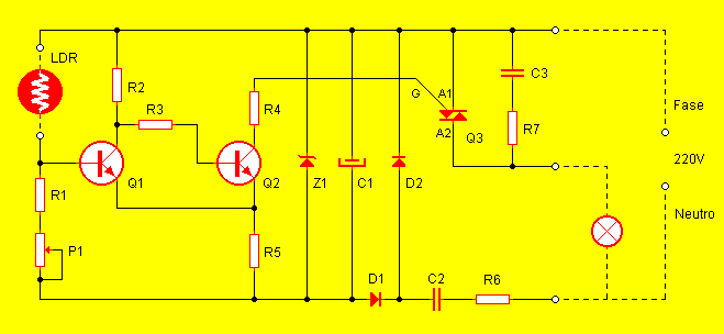 Interruptor crepuscular con fotocélula, 230V